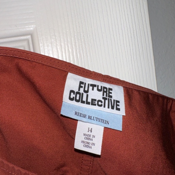 Target Future Collective Rust Pleated Dress - Picture 3 of 5